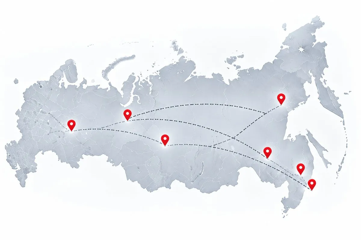 Карта направлений по России